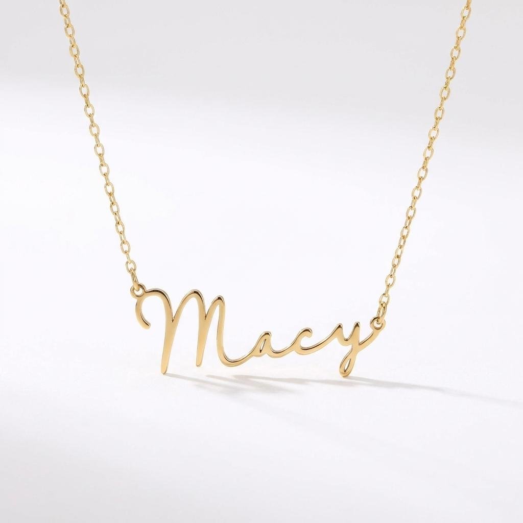 Personalized Signature Name Necklace - Custom Gold Jewelry