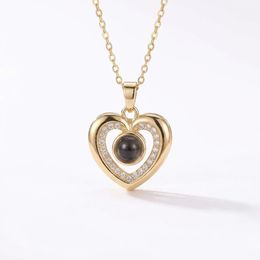 Eternal Heart Photo Projection Necklace - Personalized Gift