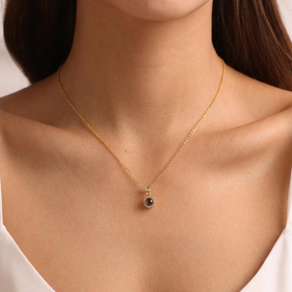 Custom Photo Projection Necklace | Personalized Memorial Gift