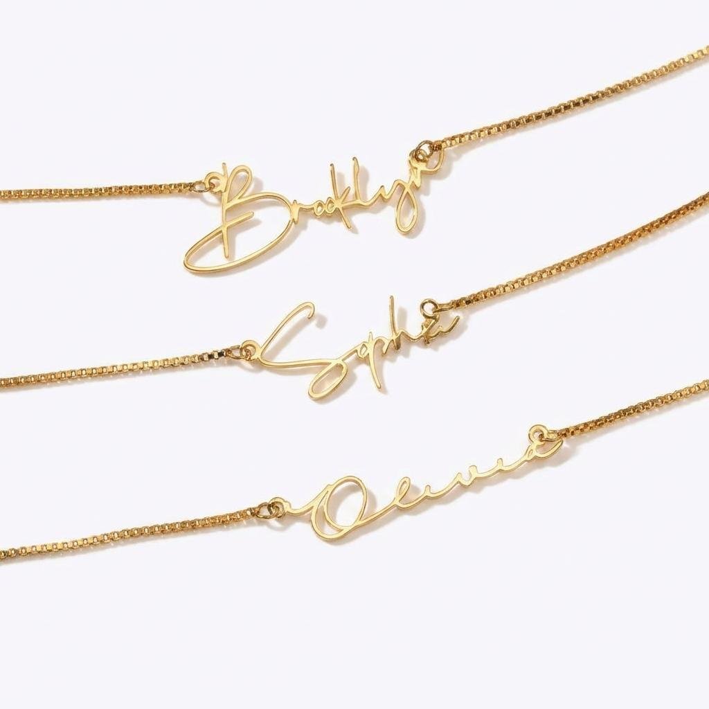 Personalized Gold Name Necklace - Custom Script Jewelry
