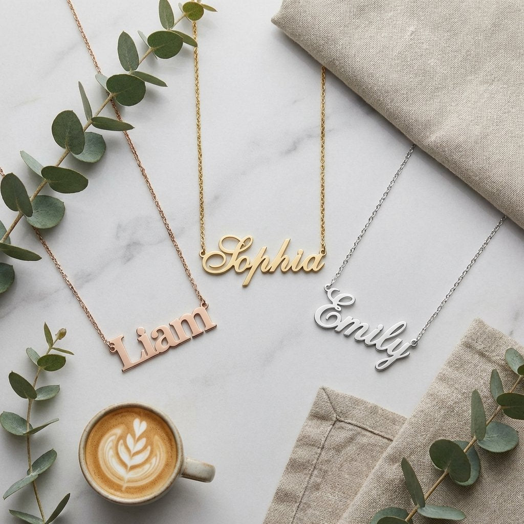 Personalized Gold Name Plate Necklace | iMade4U Jewelry