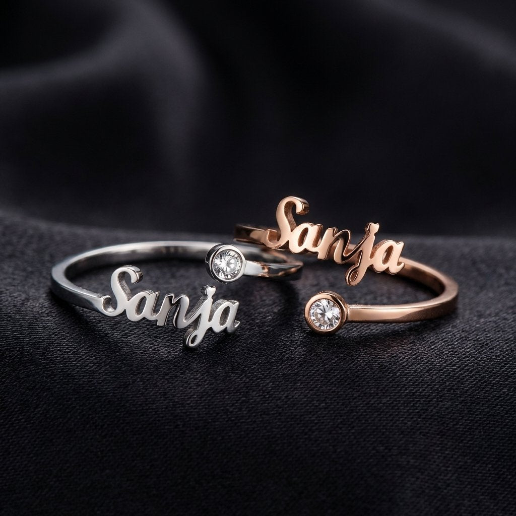 Custom Birthstone Name Ring | Personalized Jewelry for Her