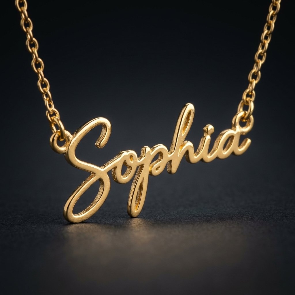 Personalized Signature Name Necklace - Custom Gold Jewelry