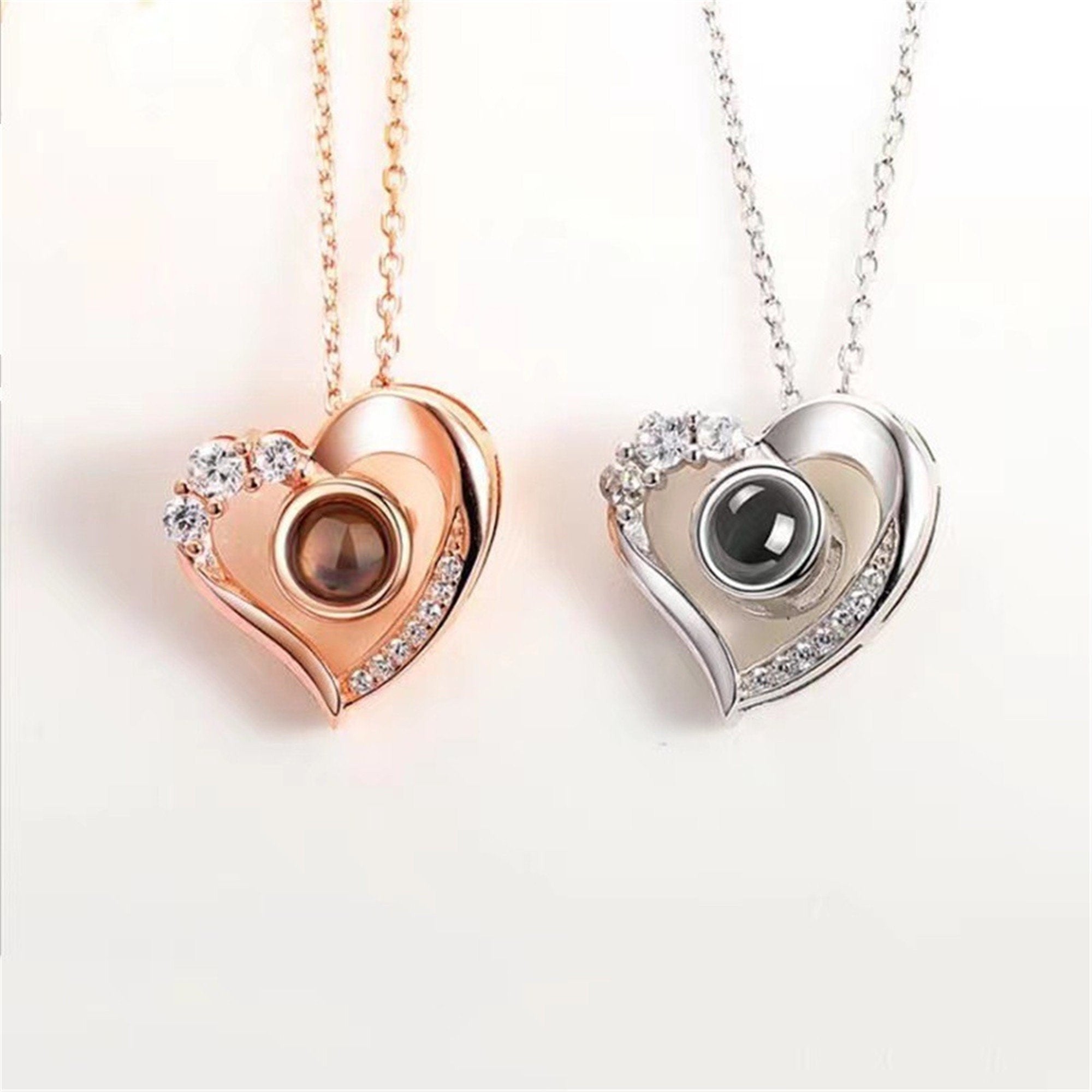 Eternal Heart Bespoke Photo Projection Necklace