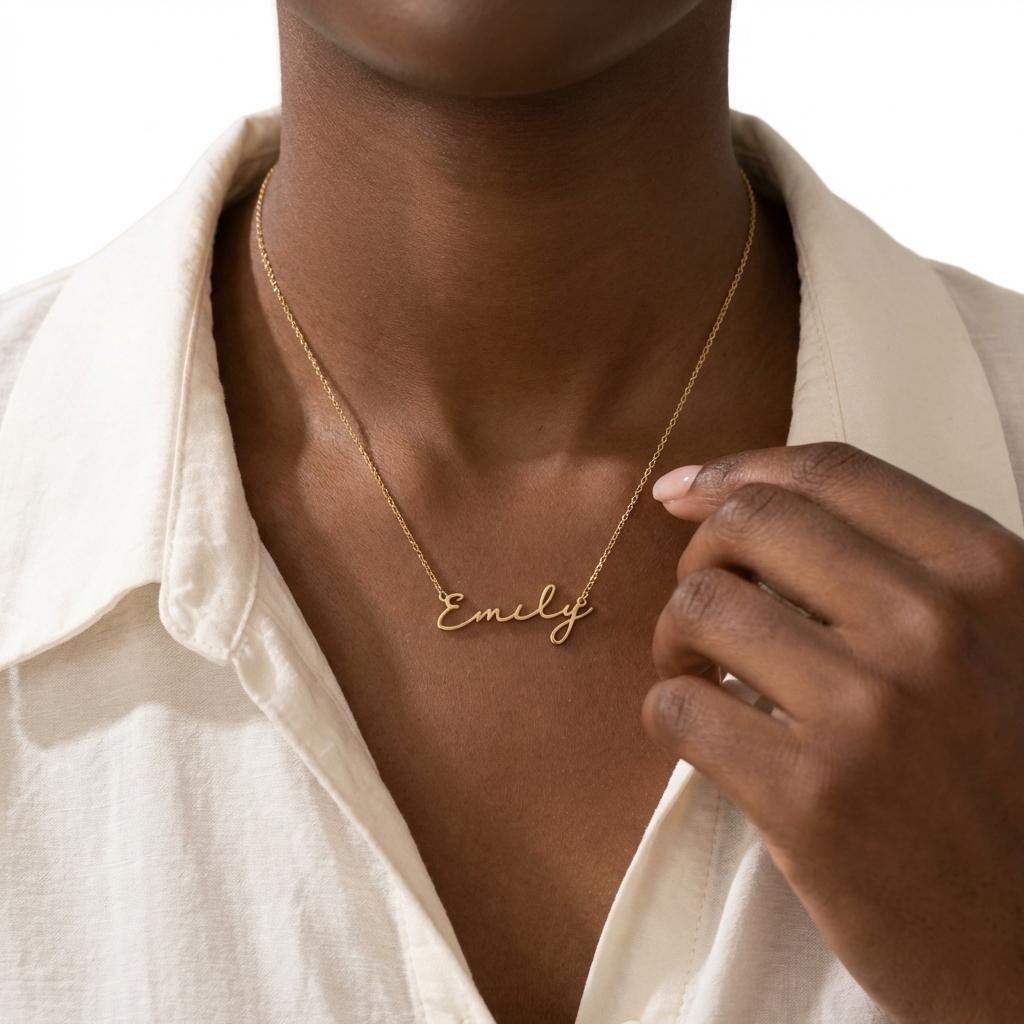 14K Gold Personalized Name Necklace | Dainty Script Jewelry