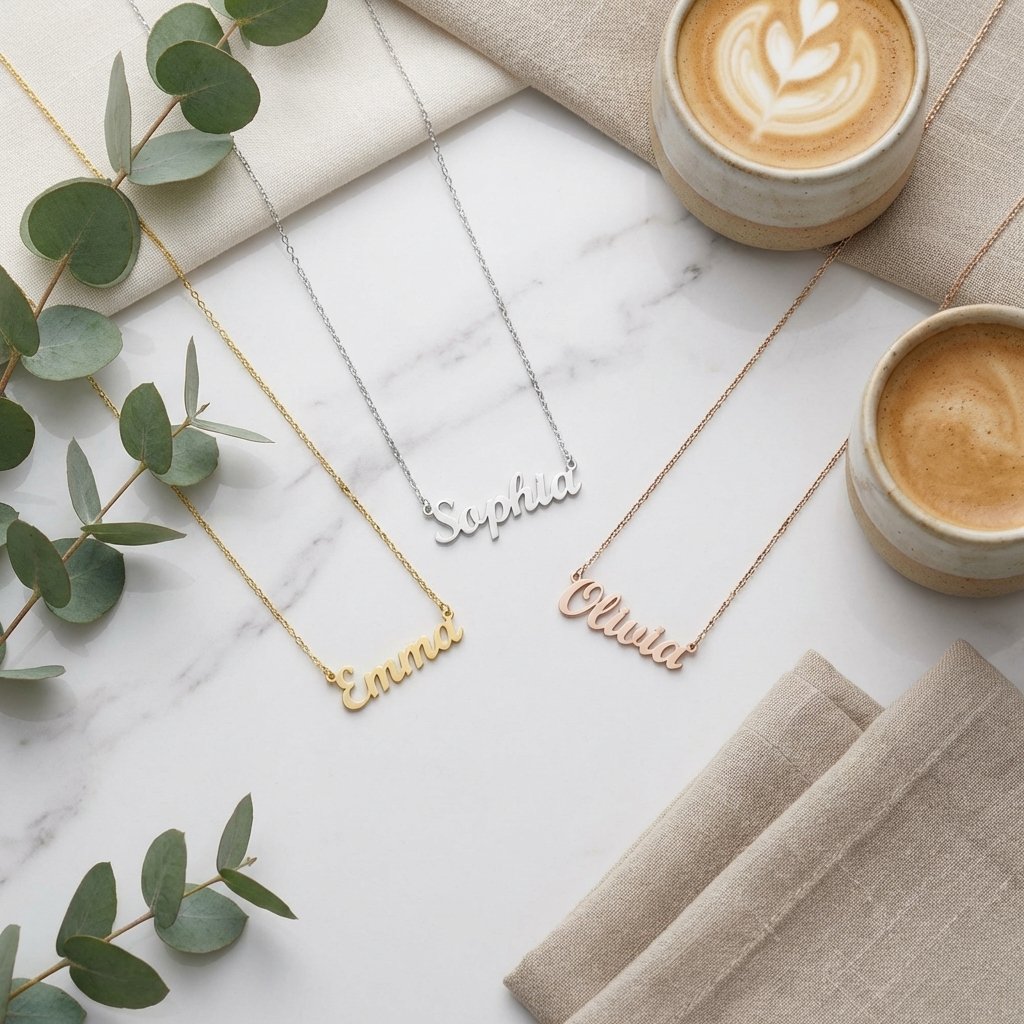 Personalized 14k Gold Name Necklace - Dainty Script Jewelry