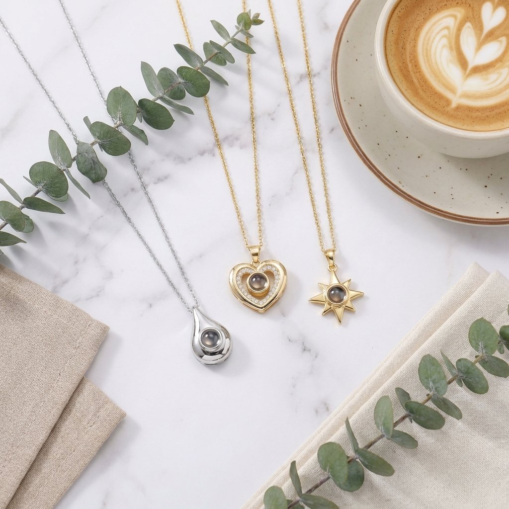 Eternal Heart Photo Projection Necklace - Personalized Gift