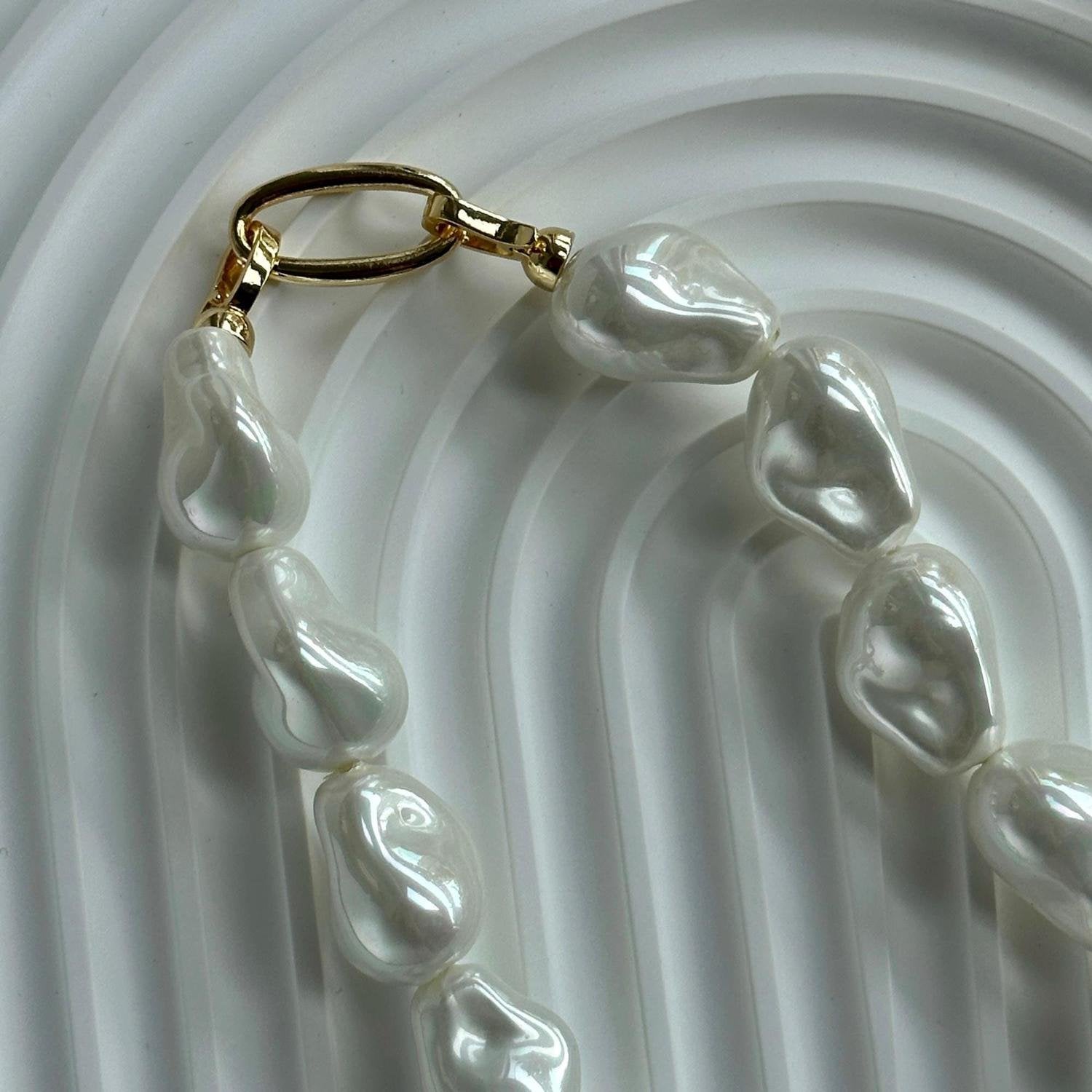 Sculptural Baroque Pearl Statement Necklace