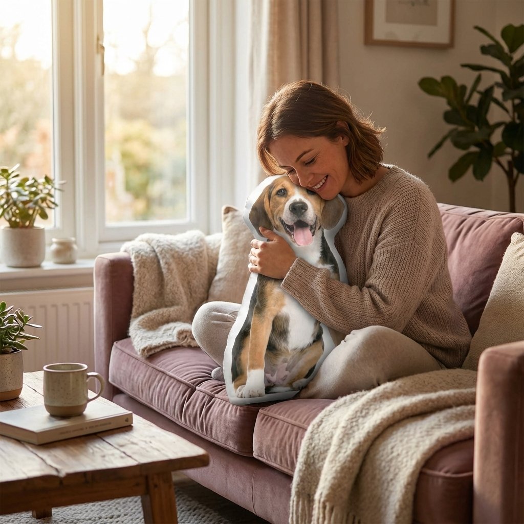 Custom 3D Pet Photo Shaped Pillow - Personalized Dog Gift