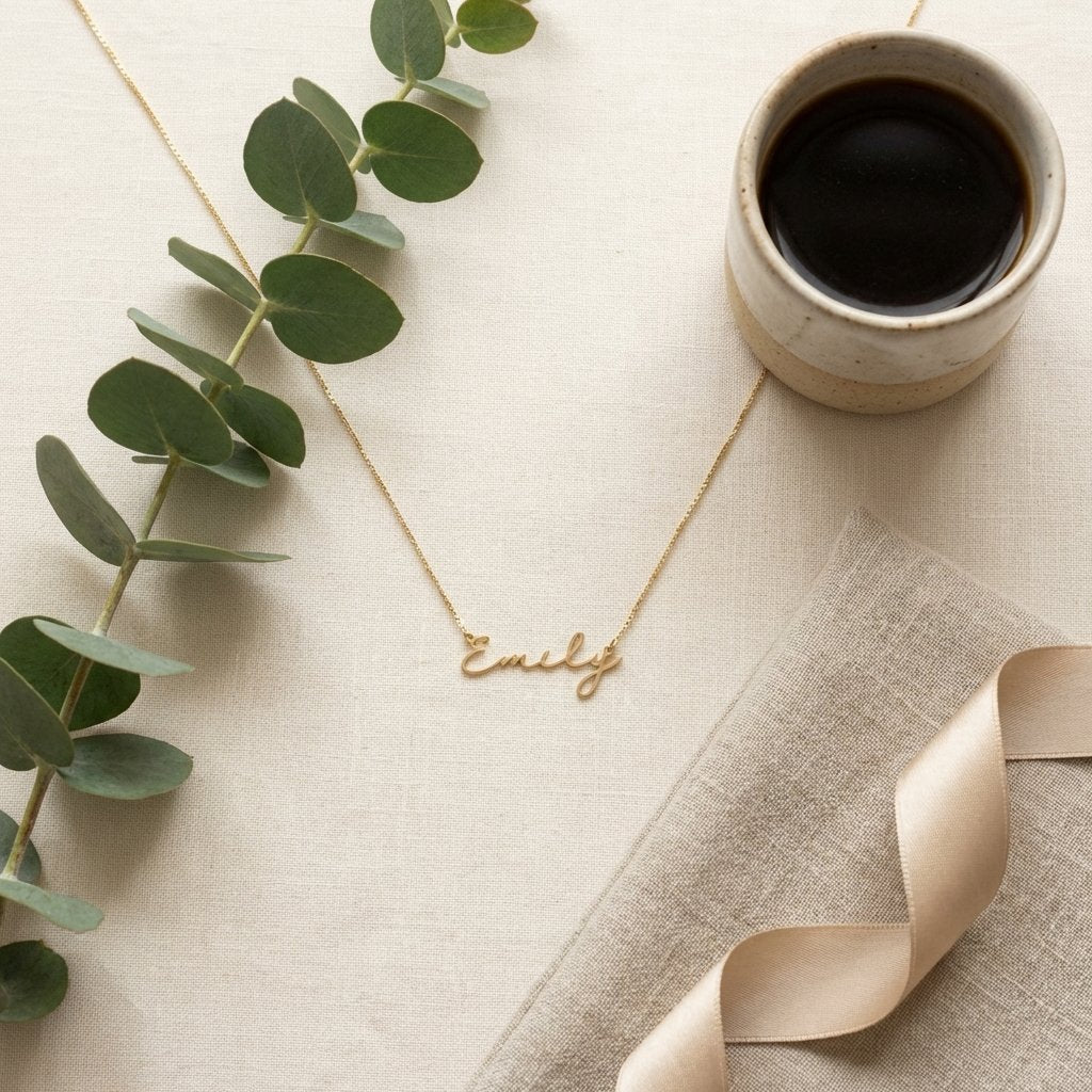14K Gold Personalized Name Necklace | Dainty Script Jewelry