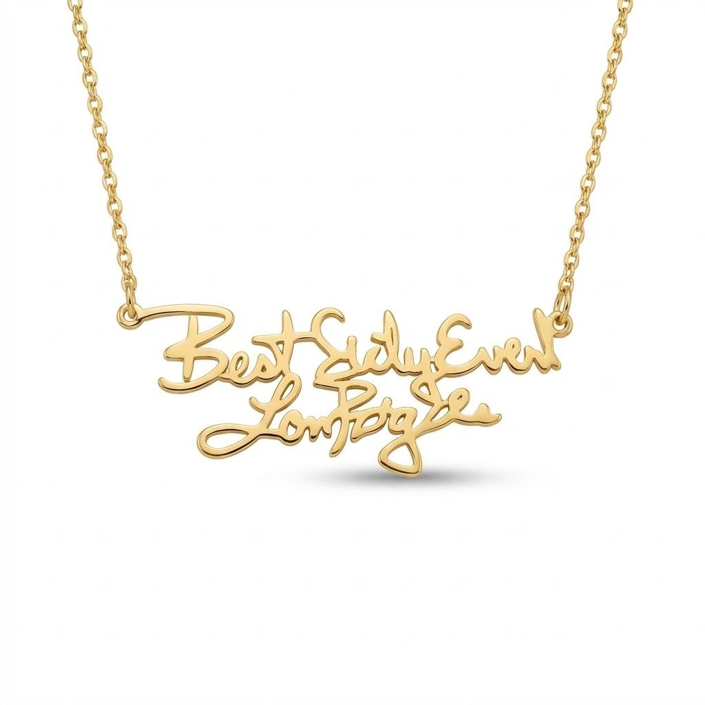 Personalized Handwriting Necklace - Sterling Silver Signature
