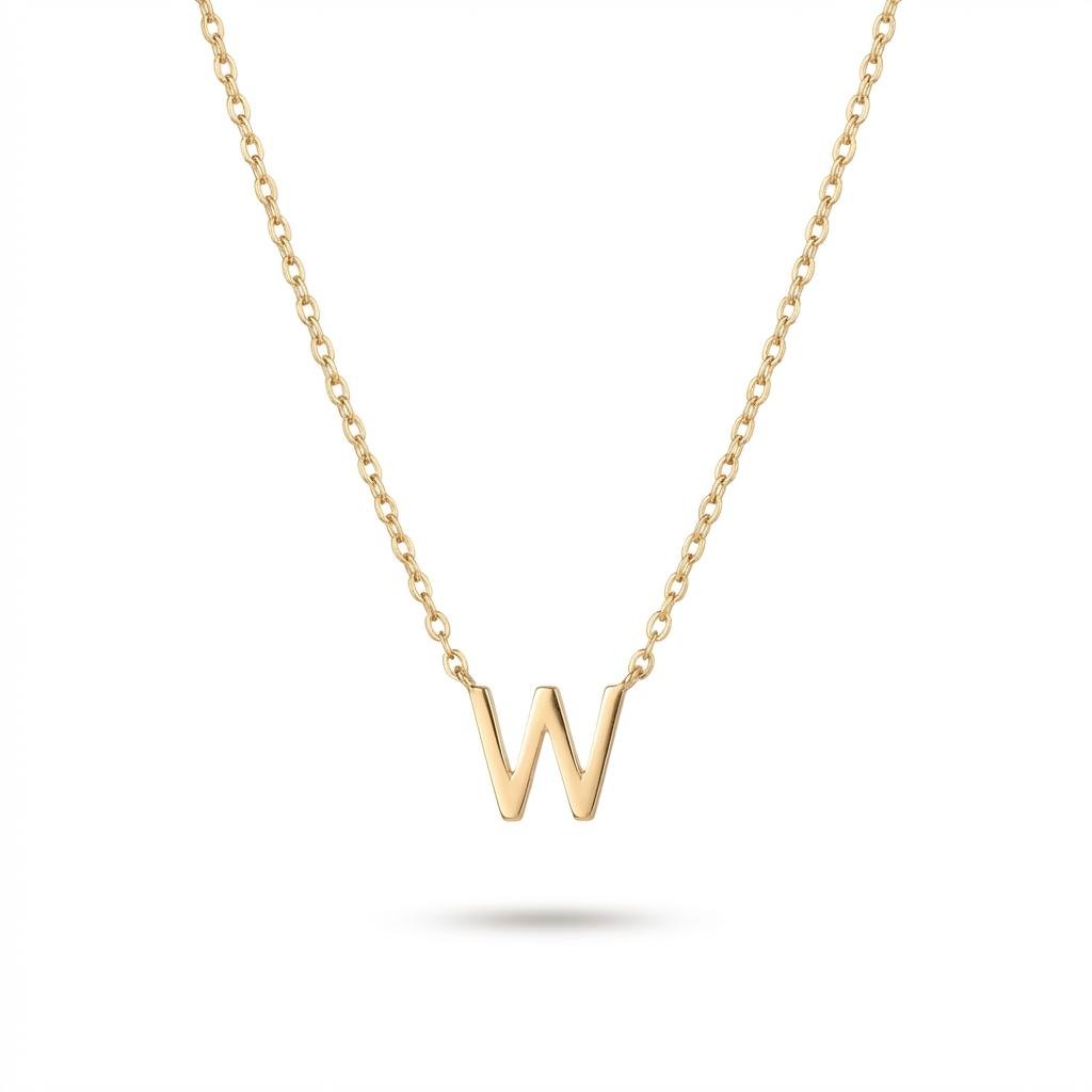 Personalized Initial Necklace - Solid 925 Sterling Silver