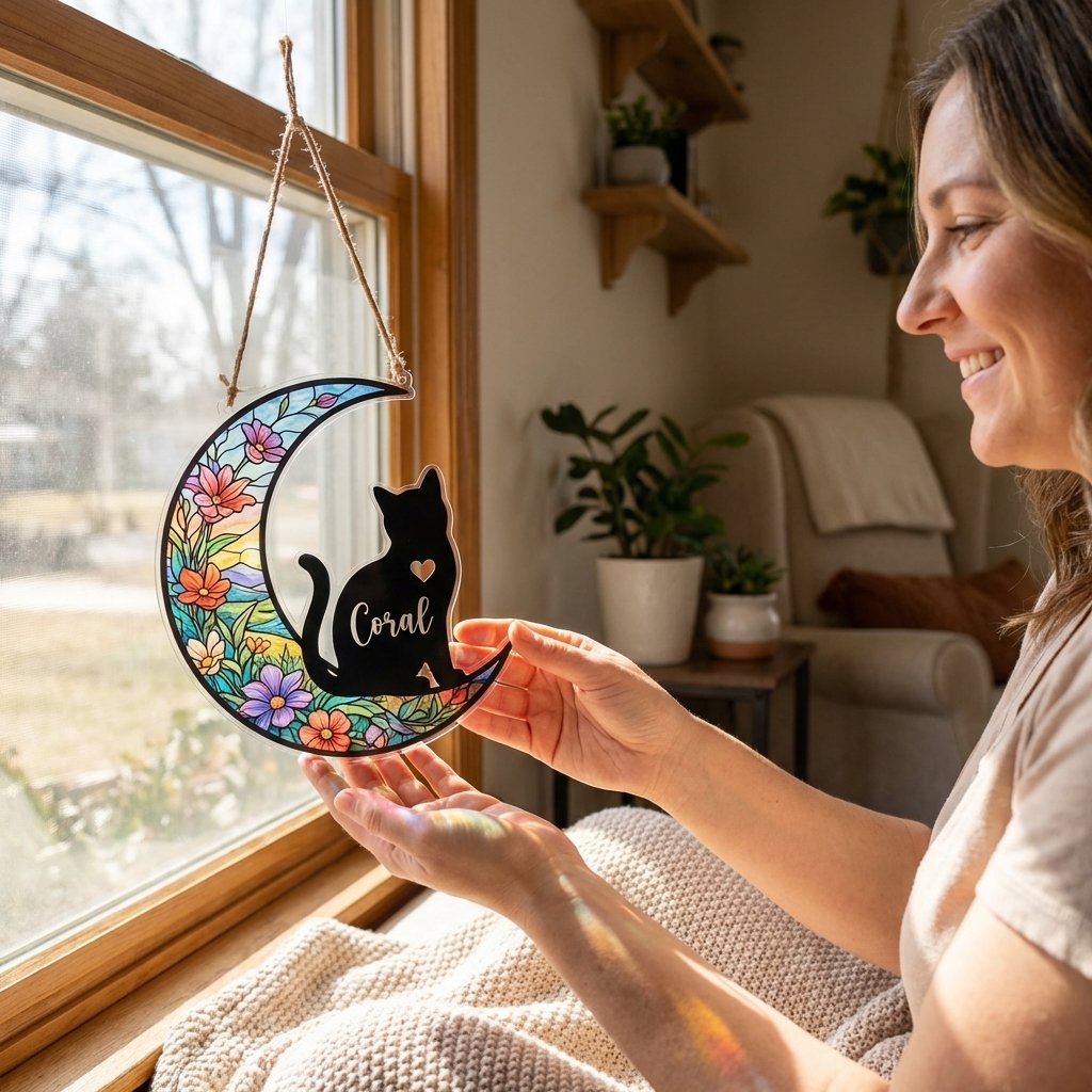 Personalized Pet Memorial Suncatcher - Custom Dog Loss Gift