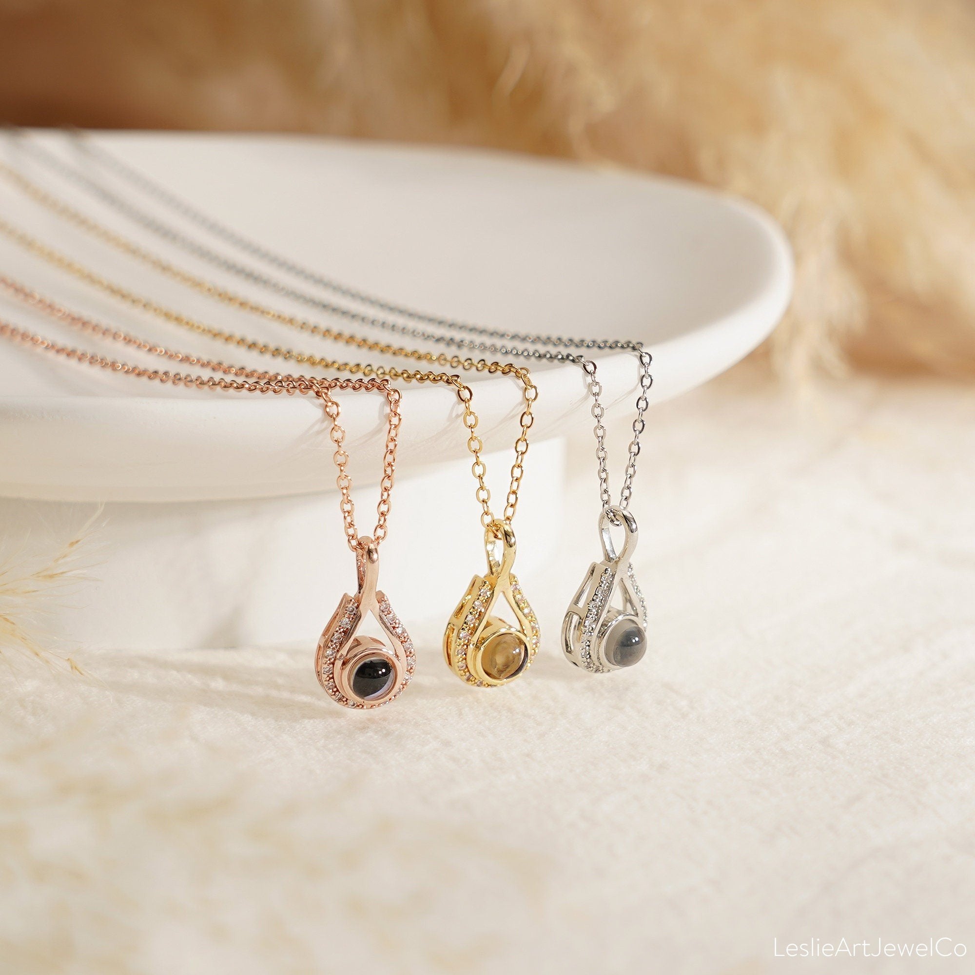 Luminous Memory Projection Necklace