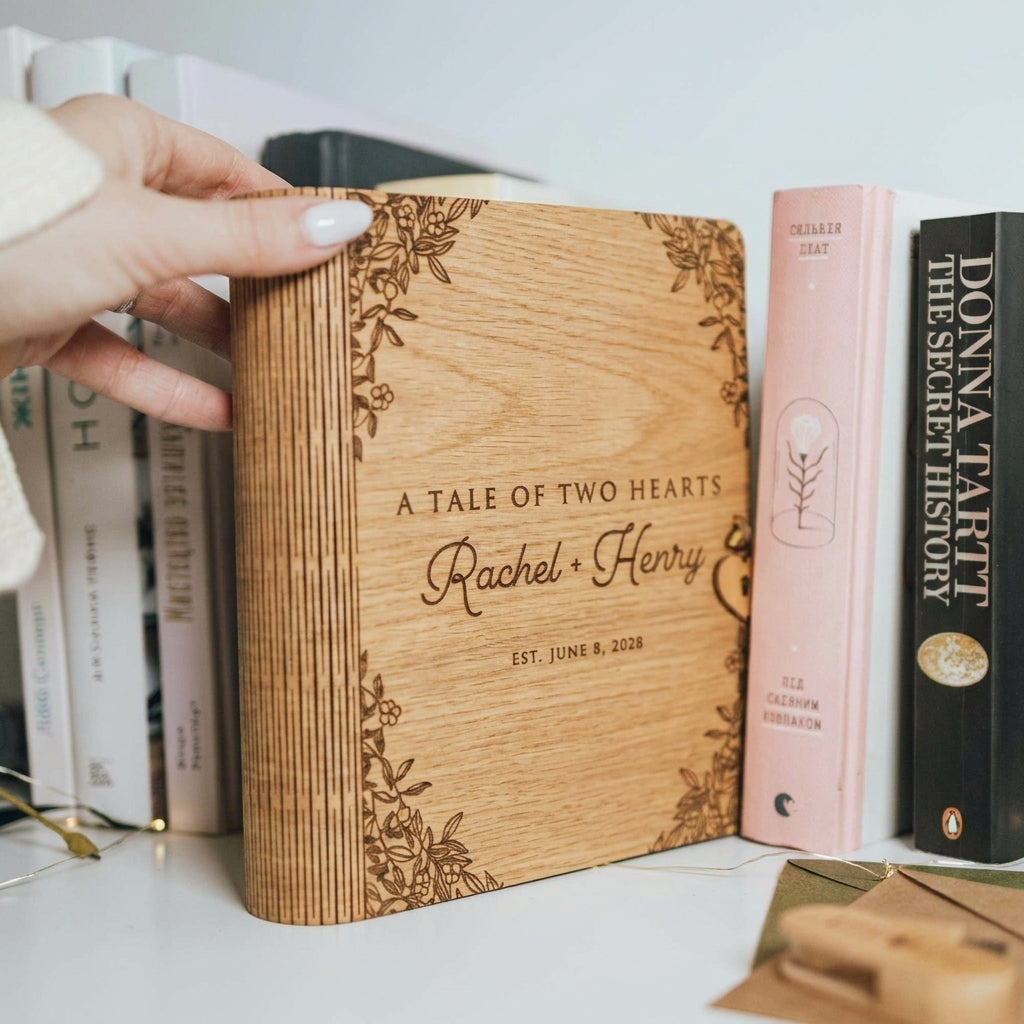 Personalized Wooden Keepsake Memory Box for Couples