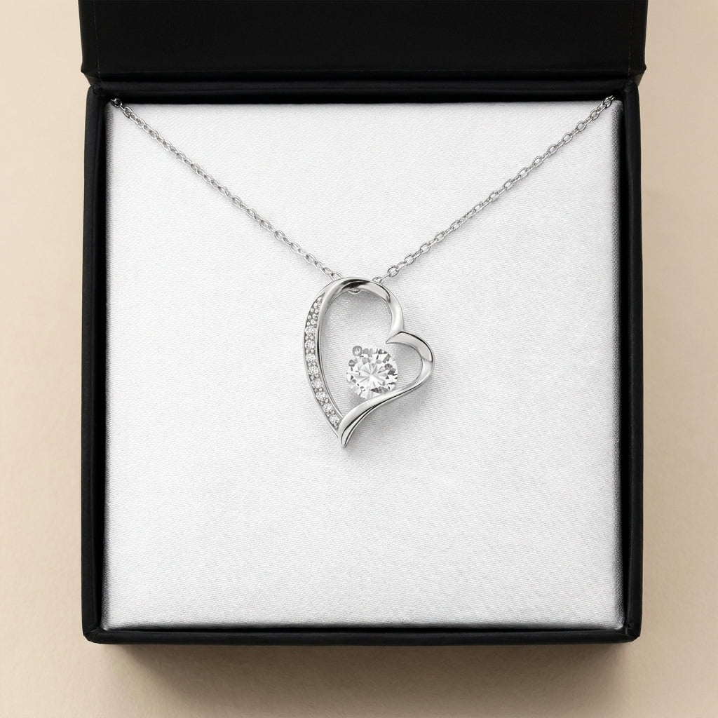 To My Wife Forever Love Necklace with Heartfelt Message Card