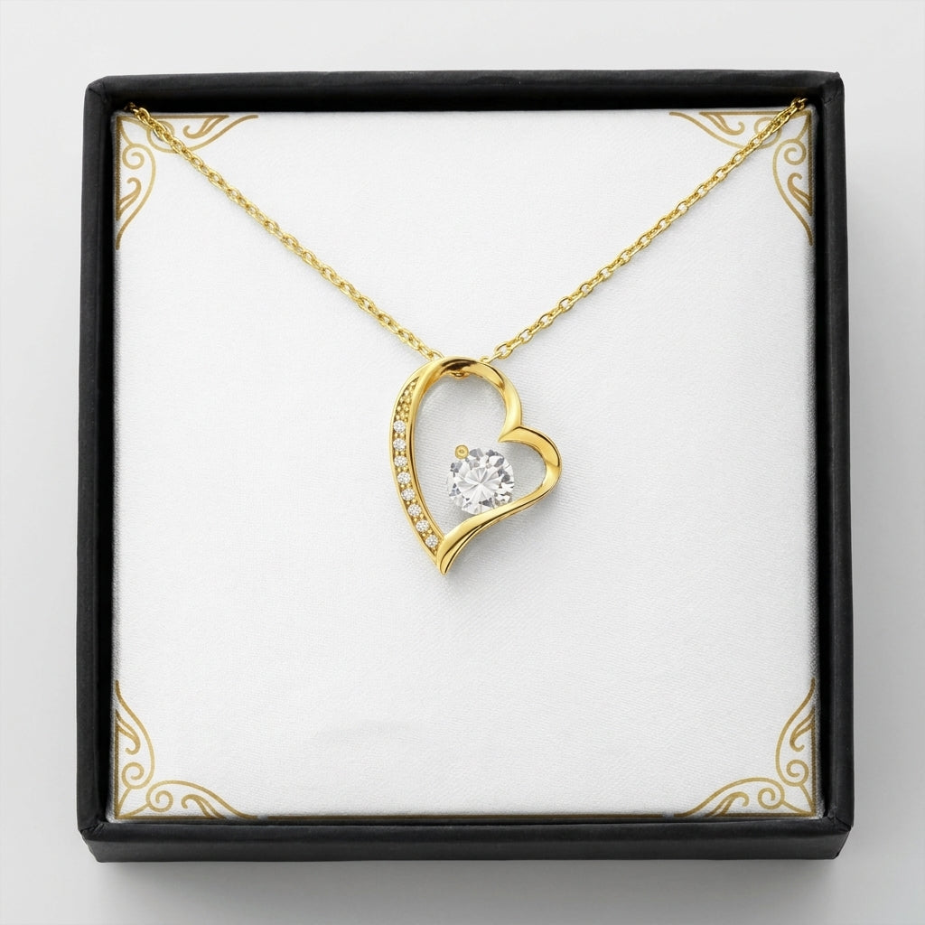 To My Wife Forever Love Necklace with Heartfelt Message Card