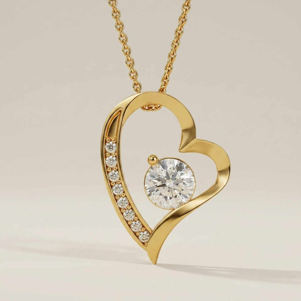 To My Wife Forever Love Necklace with Heartfelt Message Card