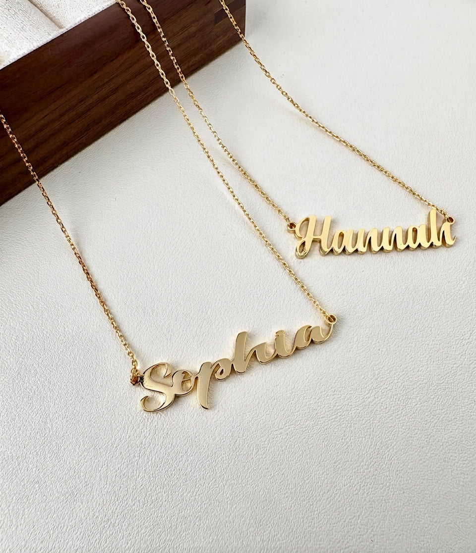 Your Name in Gold: Personalized Signature Name Necklace