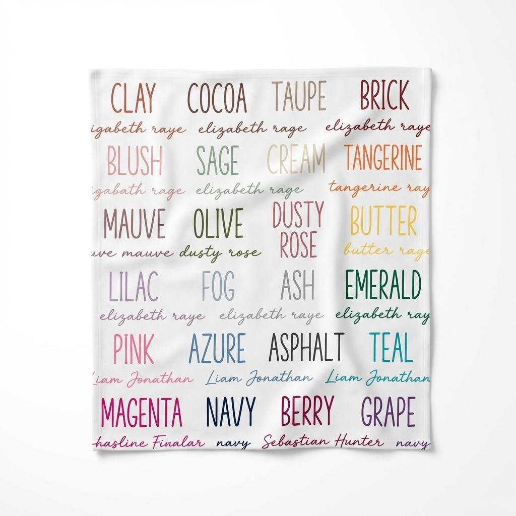 Personalized Baby Name Blanket - Custom Minky Newborn Swaddle