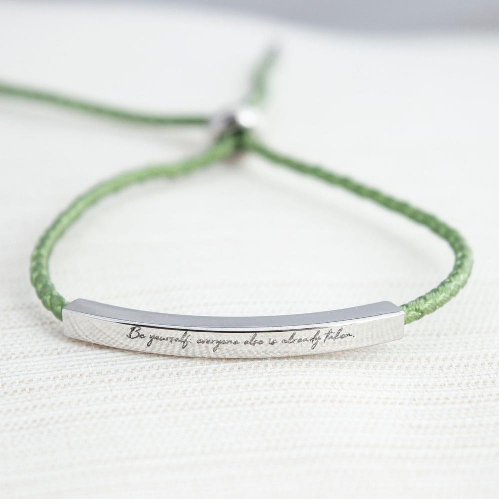 Hand-Finished Personalized Bar Bracelet