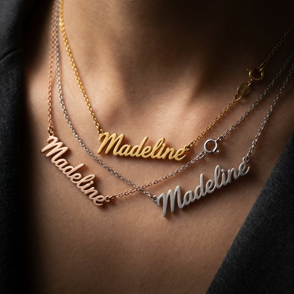 Dainty Personalized Name Necklace - 18K Gold Plated Gift
