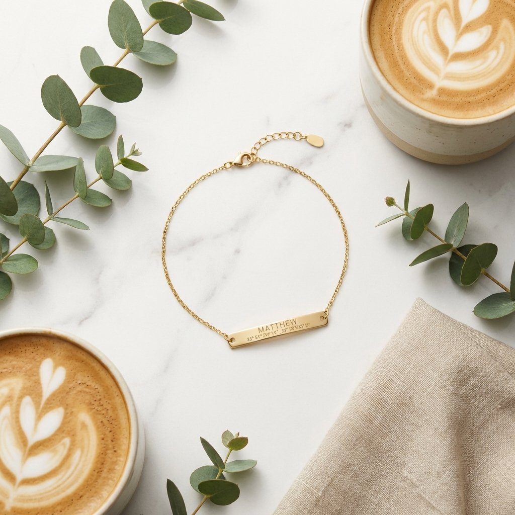 Custom Coordinate Bracelet | Personalized GPS Jewelry for Her