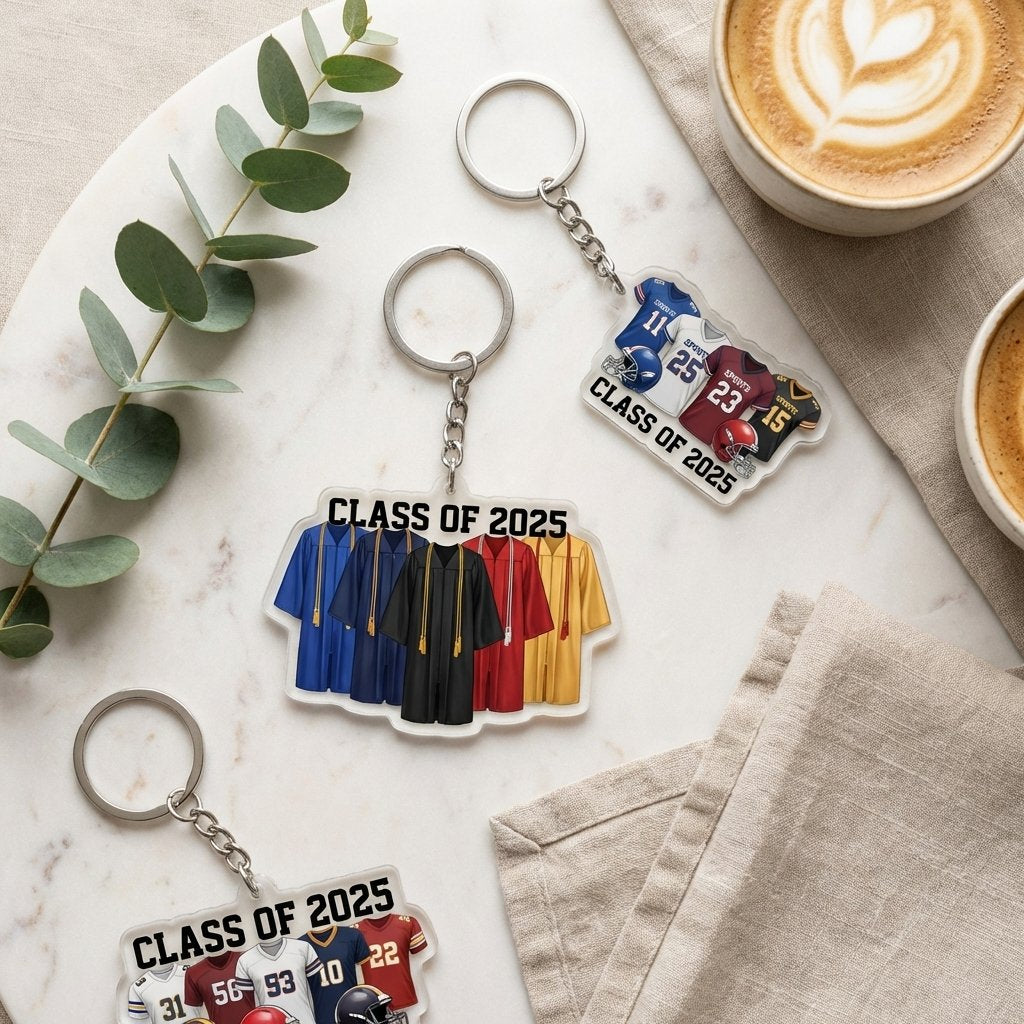 Personalized Class of 2025 Graduation Acrylic Keychain