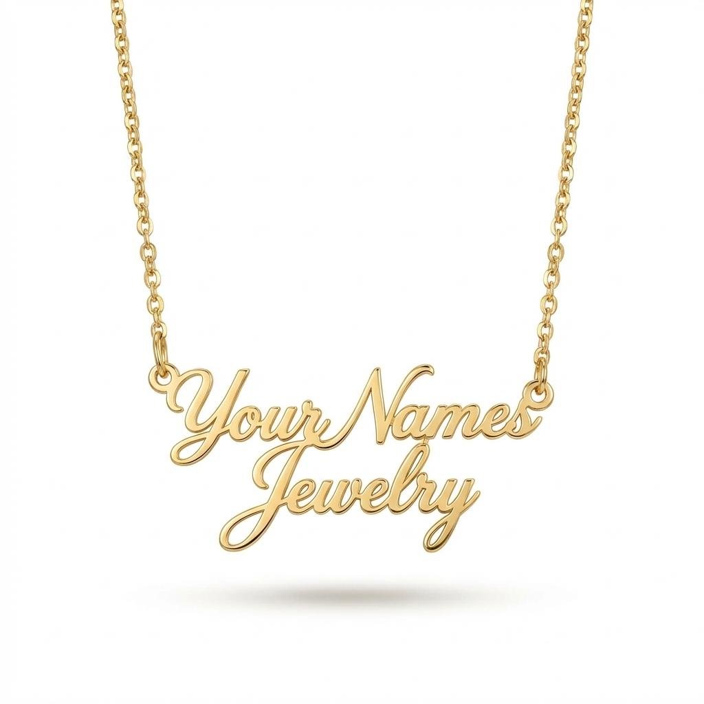 Handcrafted 14K Solid Gold Name Necklace | Personalized Gift