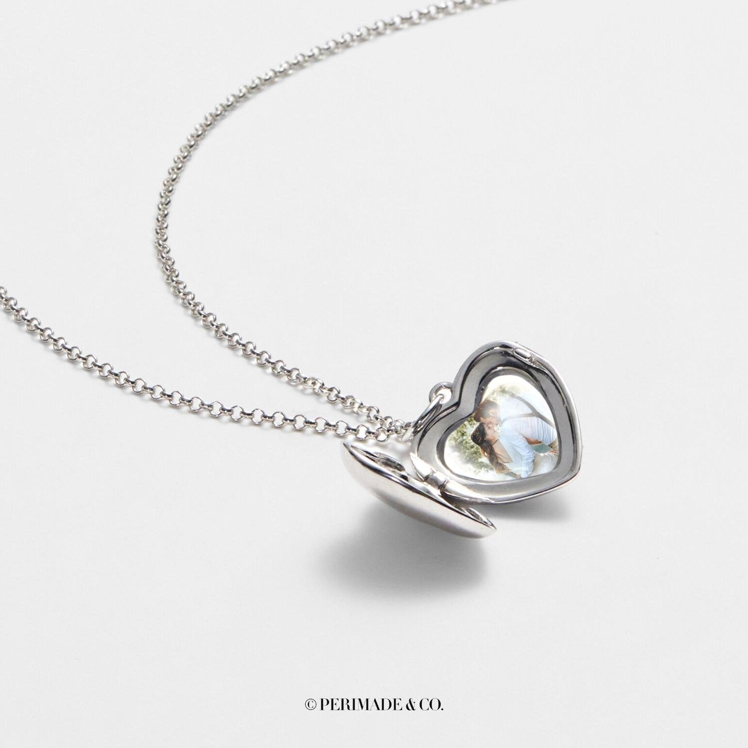 Artisan Heart Photo Locket Bracelet - 925 Sterling Silver