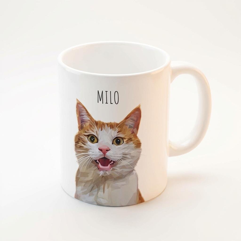 Custom Pet Portrait Mug | Personalized Dog & Cat Photo Cup