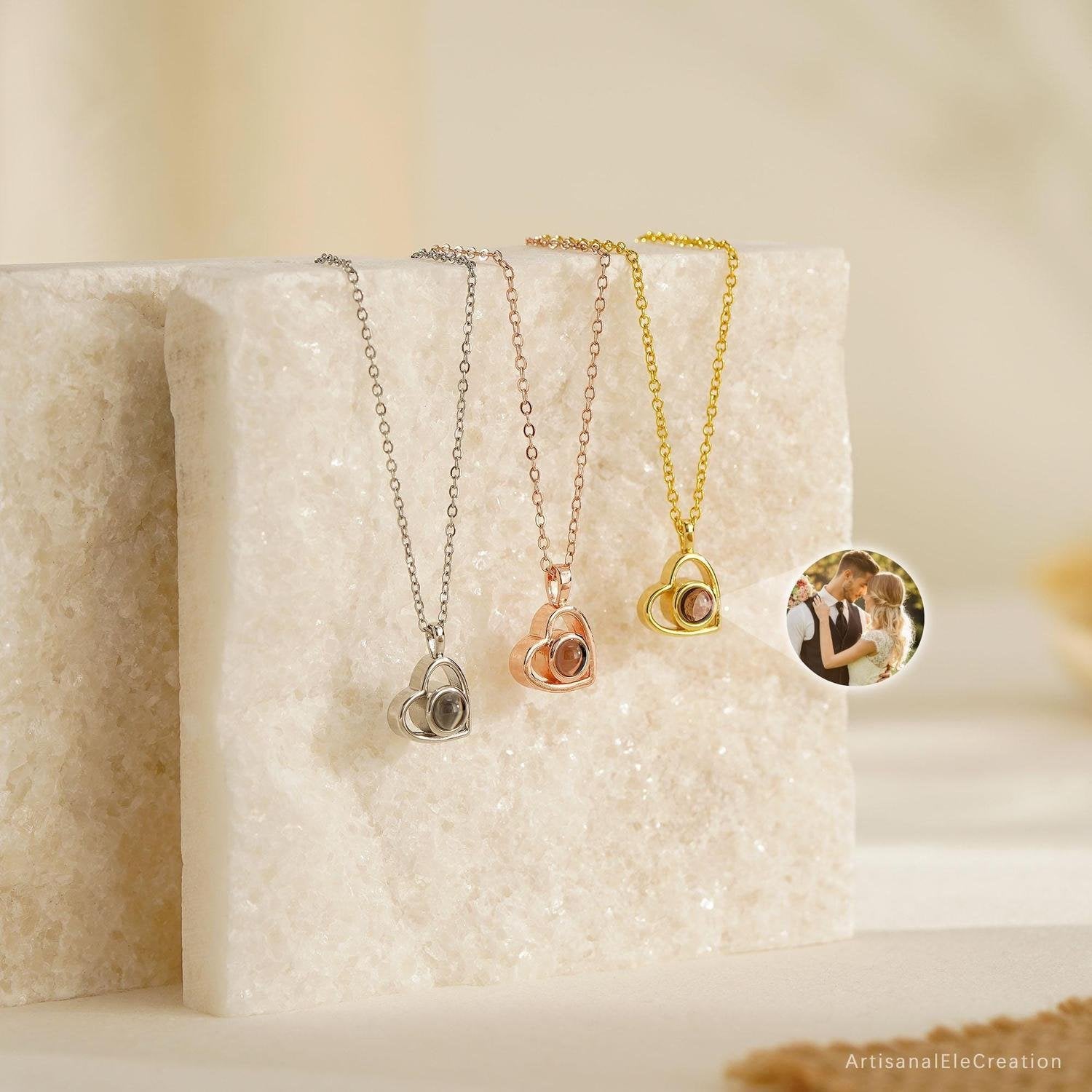 Eternal Heart Photo Projection Necklace