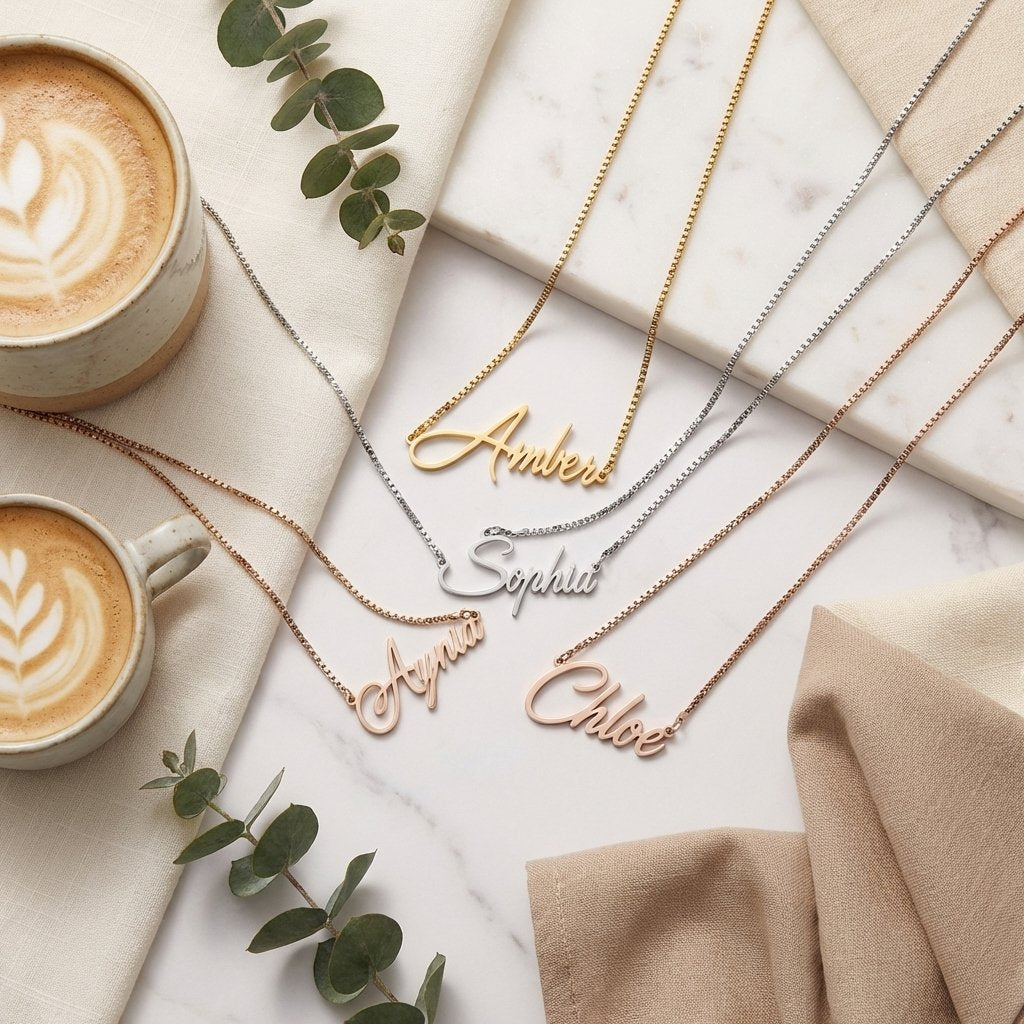 Dainty Custom Script Name Necklace | Personalized Jewelry
