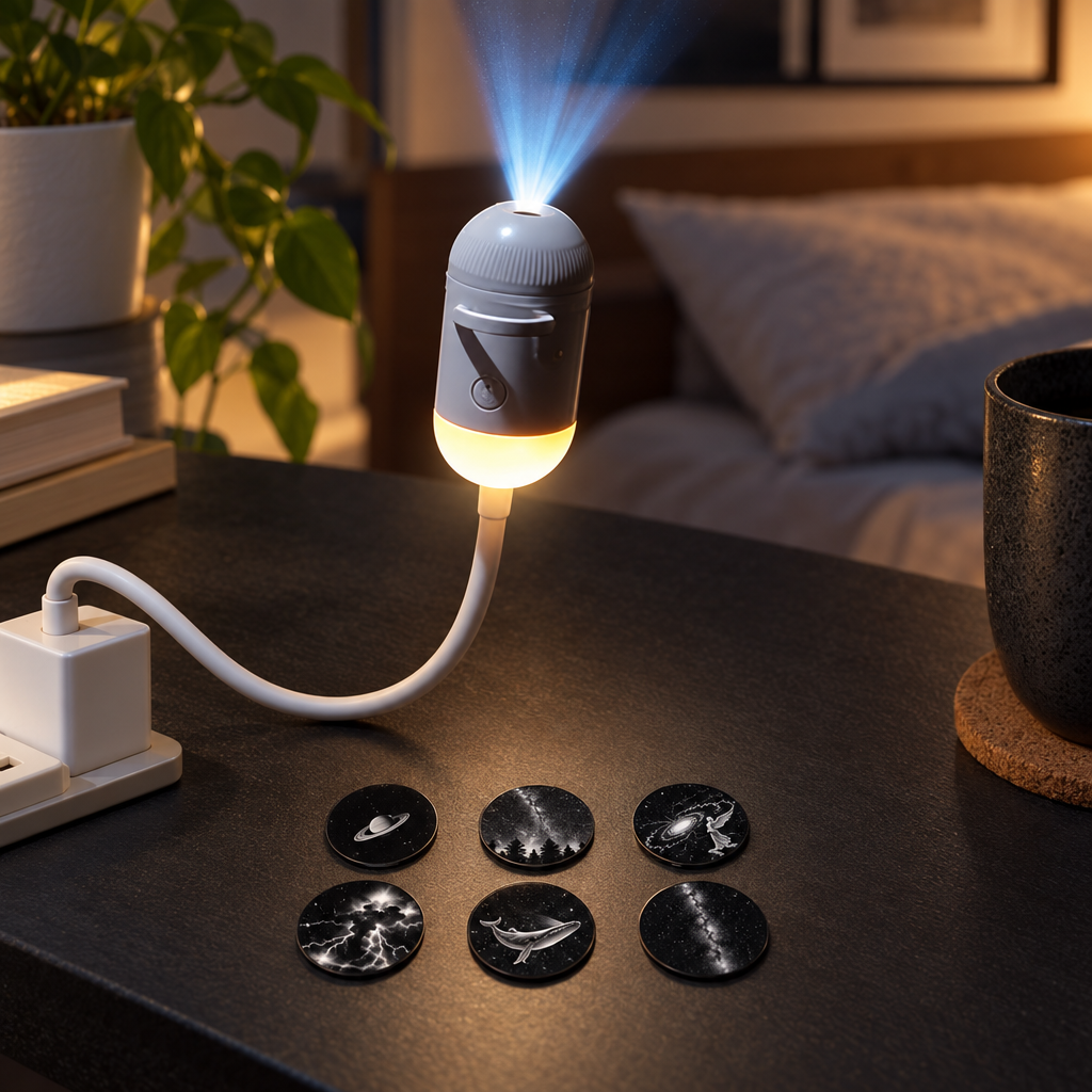 Classic bundle: star projector with 6 black and white discs