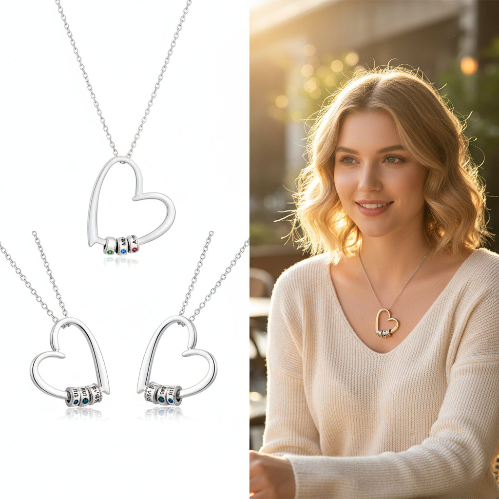 Custom Birthstone Heart Necklace product image 9
