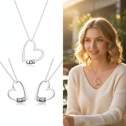 Custom Birthstone Heart Necklace product image 9
