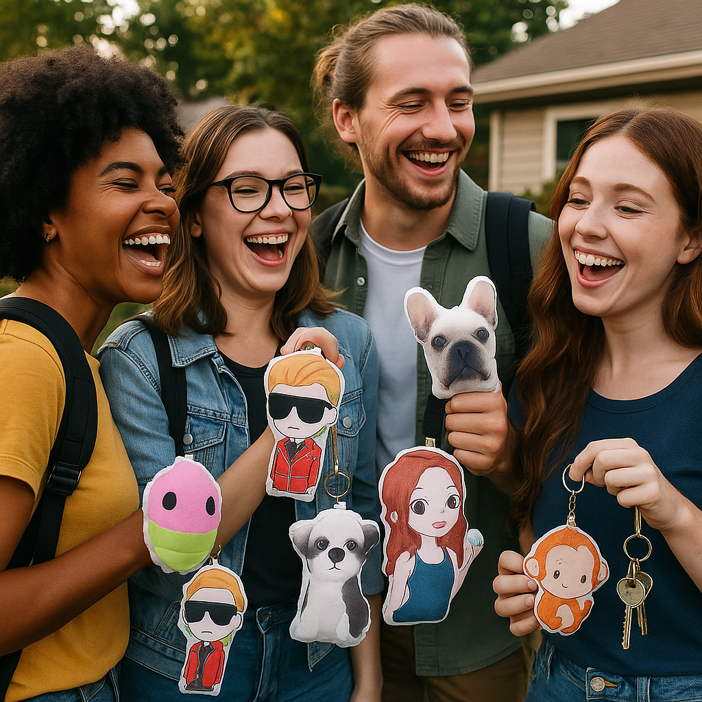 Custom Photo Plush Keychains Pillow