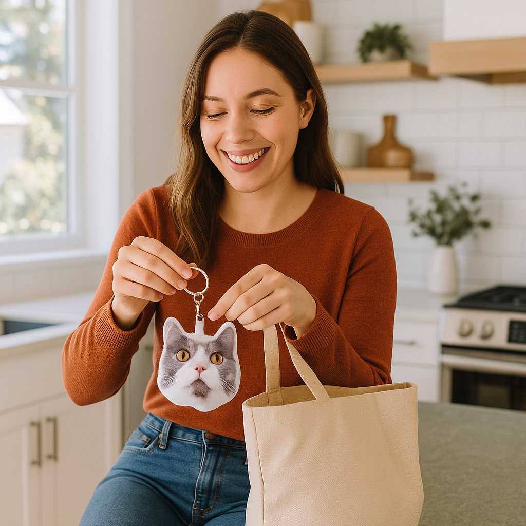 Custom Photo Plush Keychains Pillow